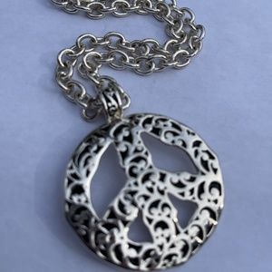 Peace Sign Chunky Jewelry Necklace